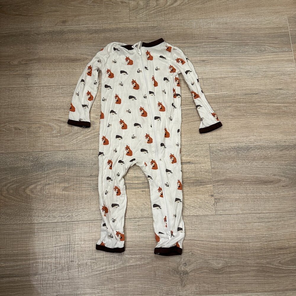Kyte Baby "Foxes" print Romper Pajamas